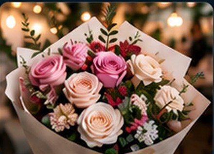 Buchet de flori pregătit pentru livrare